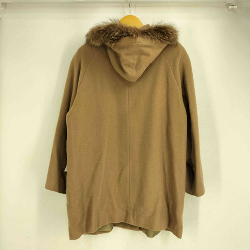 トゥモローランド TOMORROWLAND ウールナイロン ファーフーデッド ロングコート レディース JPN:38